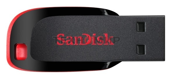 Флешка USB Sandisk CZ50 Cruzer Blade (SDCZ50-016G-B35), 16Gb, USB 2.0, R/W 15/4, черный/красный