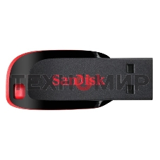 Флешка USB Sandisk CZ50 Cruzer Blade (SDCZ50-016G-B35), 16Gb, USB 2.0, R/W 15/4, черный/красный