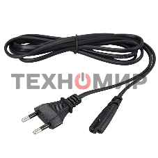 Шнур сетевой Rexant вилка - евроразъем С7, кабель 2x0,5 мм², длина 1,8 м. (PE пакет)