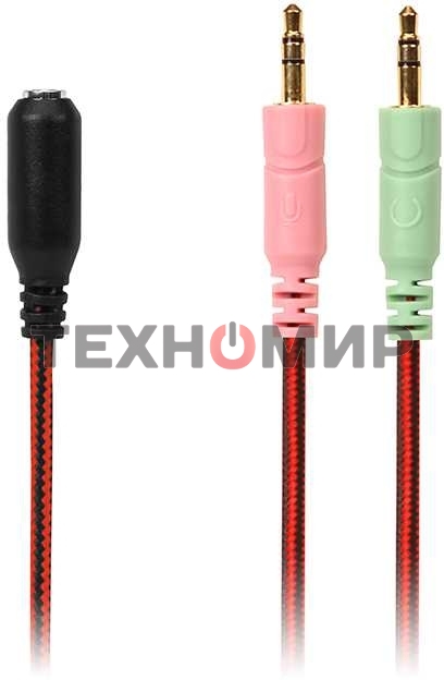 Игровые стереонаушники с микрофоном SVEN AP-G988MV, черный-красный Игровые стереонаушники с микрофоном SVEN AP-G988MV, черный-красный