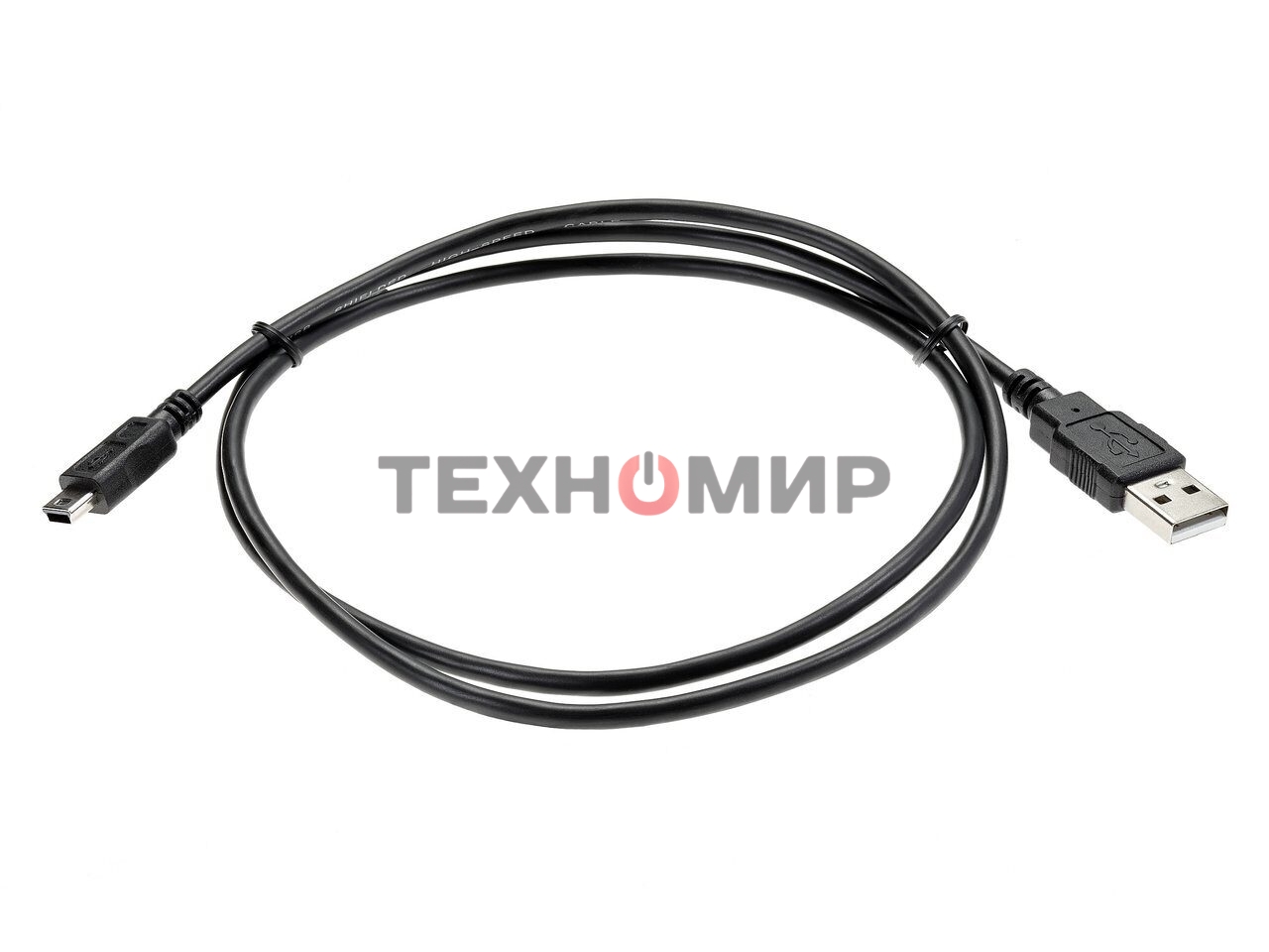Кабель USB 2.0 A-->mini-B 5P (1м) черный TELECOM/VCOM TC6911BK-1.0M