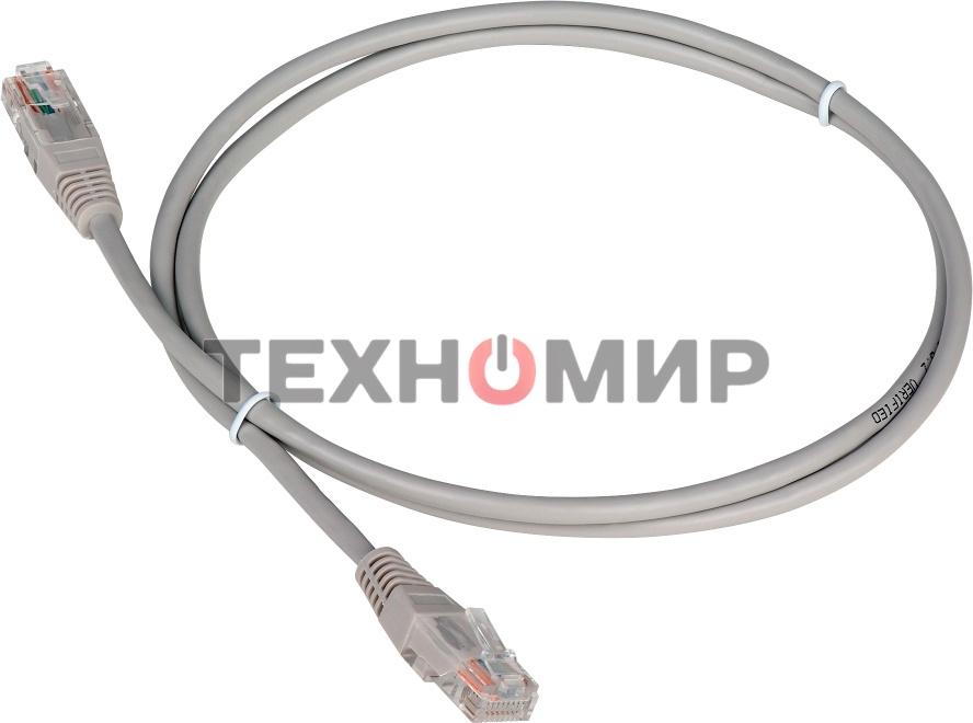 Патч-корд LANMASTER TWT UTP cat.5e, с заливными колпачками, 20.0 м, серый