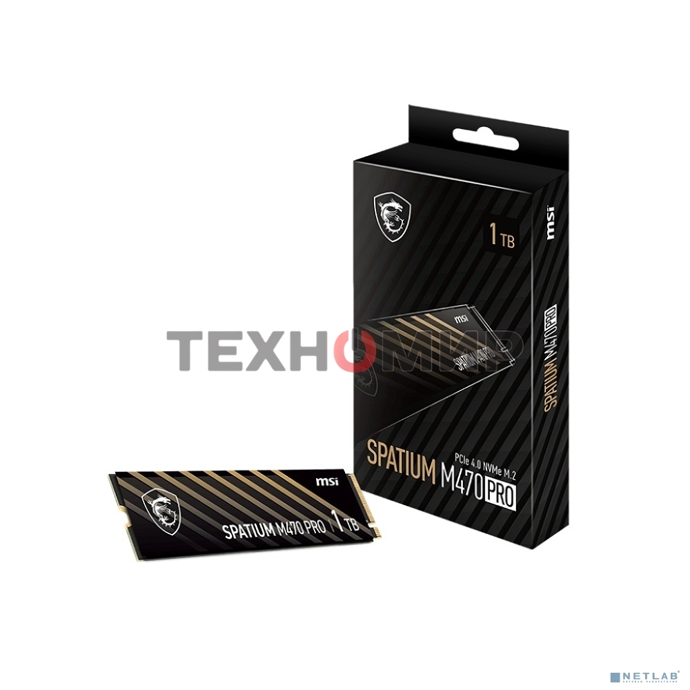 Накопитель SSD MSI M.2 2280 1Tb SPATIUM M470 PRO Client SSD S78-440L0J0-P83, PCIe Gen4x4 with NVMe