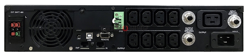 Источник бесперебойного питания Powercom Smart King RT SRT-2000A LCD 1800Вт 2000ВА черный