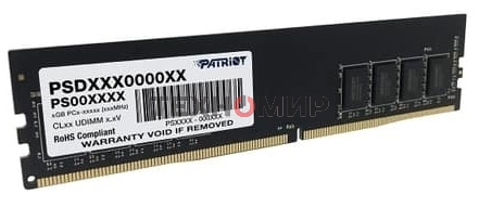 Оперативная память Patriot Signature, DDR4, 16GB (1x16 GB), 2666 MHz, CL19, DIMM