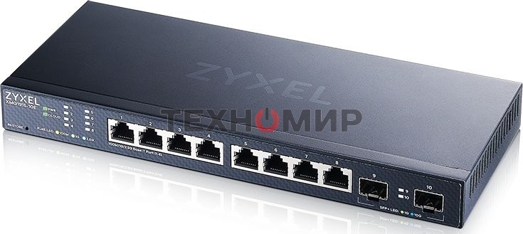 Коммутатор мультигигабитный Smart L3 Lite Zyxel NebulaFlex XMG1915-10E, 8xRJ-45: 1/2.5G, 2xSFP+, бесшумный (без вентилятора)