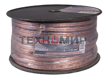 Кабель акустический PROconnect 2х2.50мм², прозрачный BLUELINE, 100м