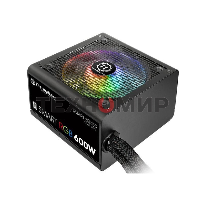 Блок питания Thermaltake Smart RGb (PS-SPR-0600NHSAWE-1), 600Вт, 80 PLUS, 120мм, черный