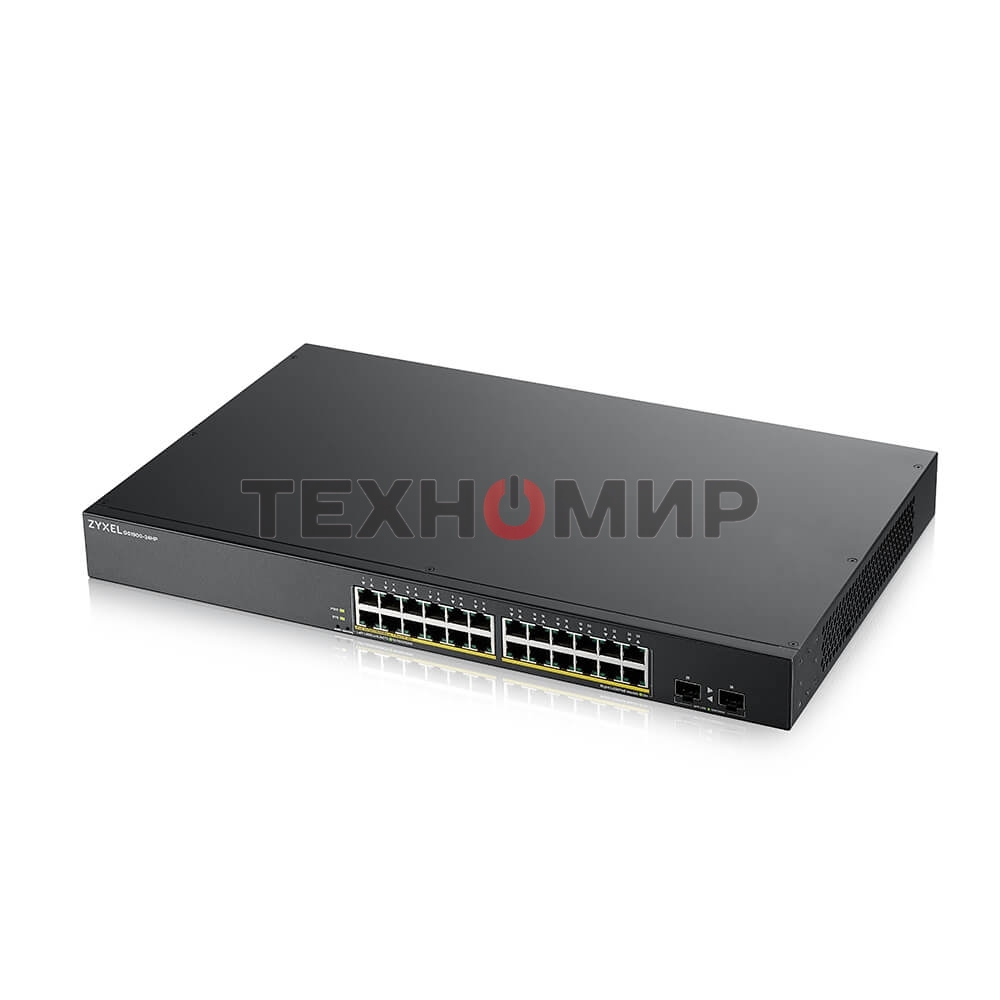 Коммутатор Smart L2 PoE+ Zyxel GS1900-24HPv2, rack 19