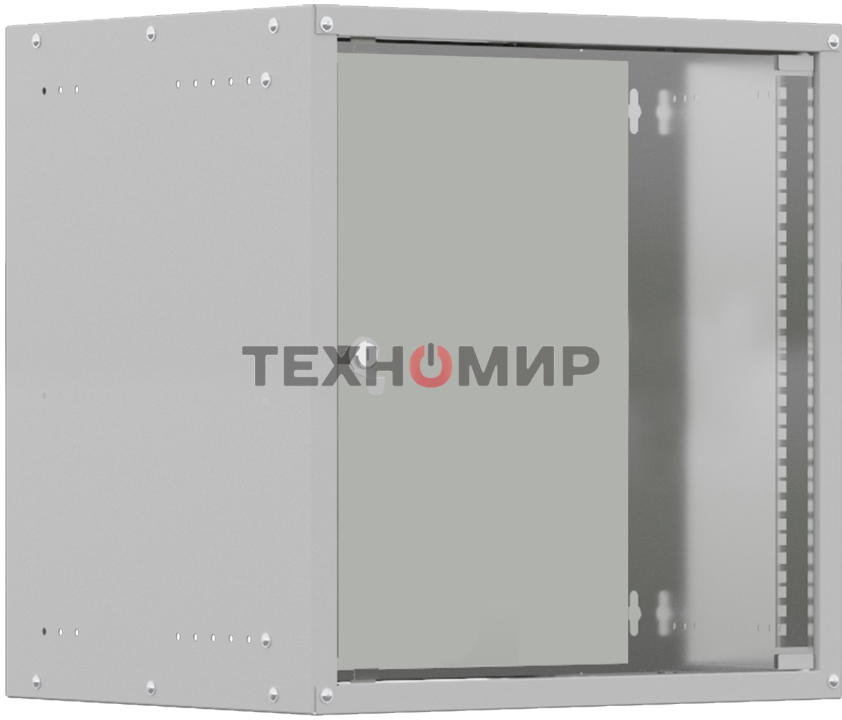 Шкаф коммутационный NTSS Lime (NTSS-WL9U5560GS) настенный 9U 550x600 мм пер. дв. стекл несъемн. бок. пан. 30 кг серый 110 град. IP20 сталь