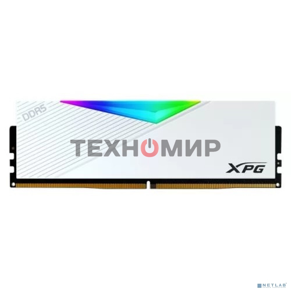 Оперативная память XPG Lancer, DDR5, 64GB (2x32GB), 6000MHz, CL30, DIMM, с радиаторами, RGB, белый