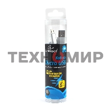 Кабель USB2.0 Cablexpert CC-U-mUSB02S-1.8M, AM/microB, серия Ultra, длина 1.8м, серебристый, блистер