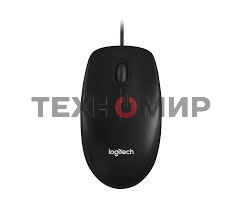Мышь проводная Logitech M100/100R DARK/GREY (темно-серая/черная), 1000 dpi, USB, кнопки - 3