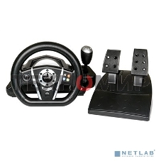 Игровой руль Dialog GW-135VR GranTourismo - эф.вибрации, 2 педали, рычаг ПП, PC USB