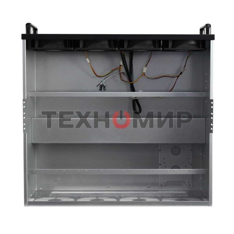 Корпус для майнинга ExeGate EX270771RUS Pro 8-430 (без БП, 2хUSB, 4хfan 120мм, места под: 8 видеокарт, 2 БП)