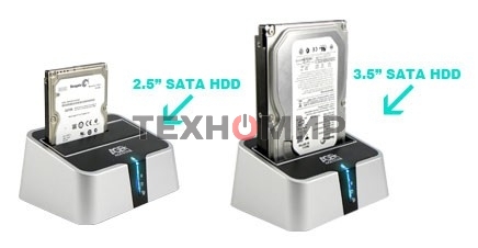 Док-станция для HDD AgeStar 3UBT2 SATA пластик серебристый 1