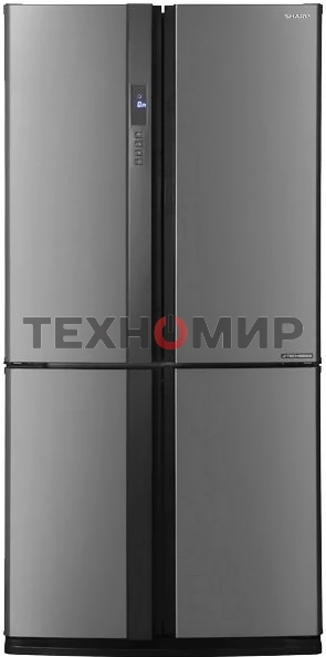 Холодильник Sharp SJ-EX93PSL нержавеющая сталь трехкамерный 345/211 л морозилка снизу Side by Side