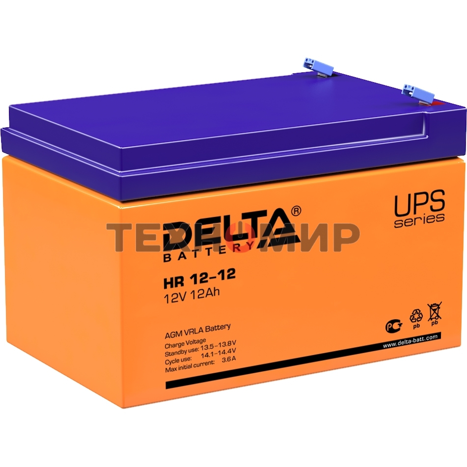 Батарея для ИБП Delta HR 12-12 (12V, 12Ah)