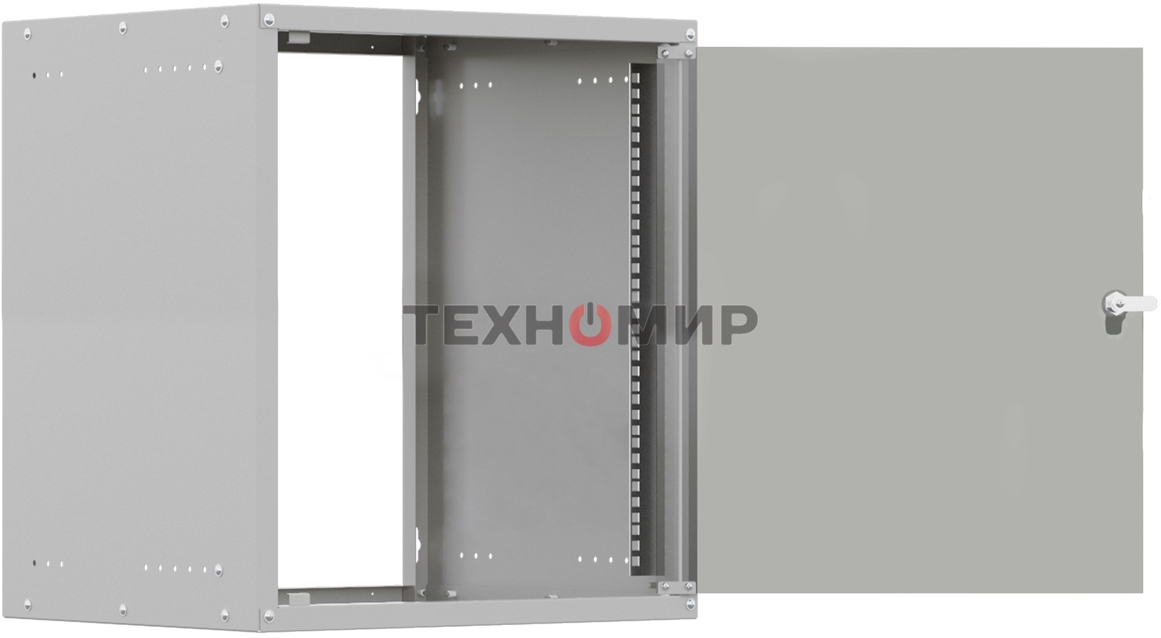 Шкаф коммутационный NTSS Lime (NTSS-WL9U5560GS) настенный 9U 550x600 мм пер. дв. стекл несъемн. бок. пан. 30 кг серый 110 град. IP20 сталь