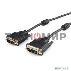 Кабель DVI-D single link Cablexpert CC-DVIL-BK-10, 19M/19M, 3.0м, CCS, черный, экран, феррит.кольца, пакет
