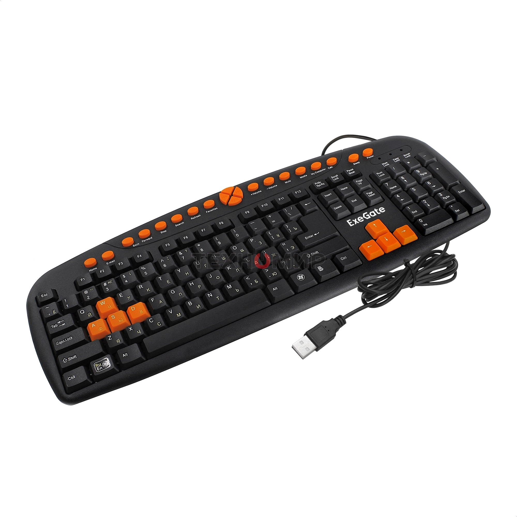 Клавиатура проводная ExeGate LY-504M (EX280435RUS), USB, черный