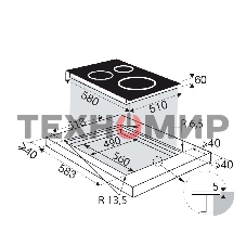 Индукционная варочная панель Brandt, 4 варочных зоны, 14 уровней мощности, индикация остаточного тепла, таймер, Ultraboost, белый