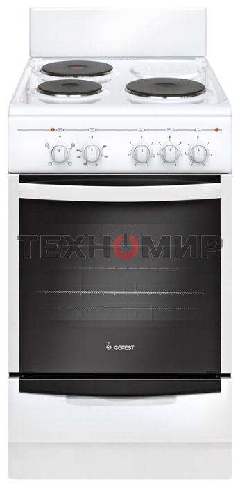 Плита электрическая Gefest 5140 0031 белый, конфорок 3 шт, духовка 55 л, 50 см x 85 см x 58.5 см
