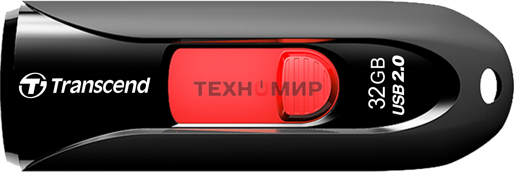 Флешка USB Transcend Jetflash 590 (TS32GJF590K), 32Gb, USB 2.0, R/W 15/5, черный/красный