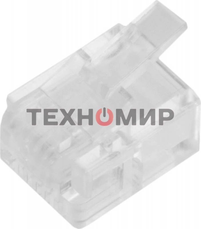 Коннектор медный LANMASTER TWT-PL12-6P4C/100 UTP RJ12 натуральный