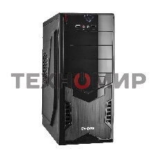 Компьютерный корпус Miditower ExeGate CP-601 Black, ATX, (CP500W, 80мм), 2хUSB, Audio