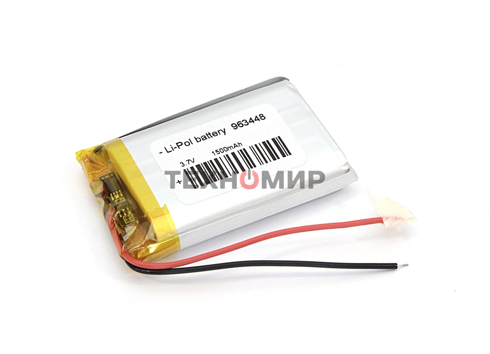 Портативный аккумулятор Li-Pol (батарея) 9.6x34x48мм 2pin 3.7V/1500mAh