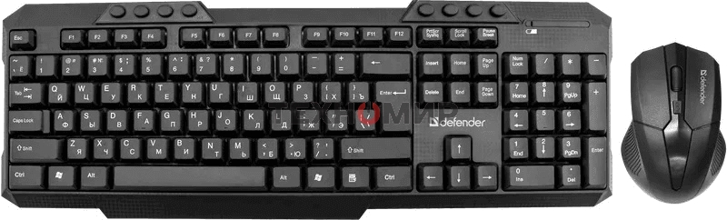 Комплект клавиатура+мышь Defender Jakarta C-805 беспроводной, USB, 1600 DPI, чёрный