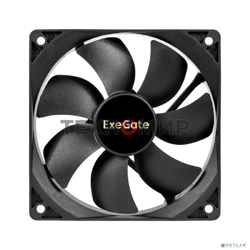 Вентилятор для корпуса ExeGate ExtraSilent ES12025S3P черный, 120 мм, 1300 об/мин, 22 дБ, 3 pin