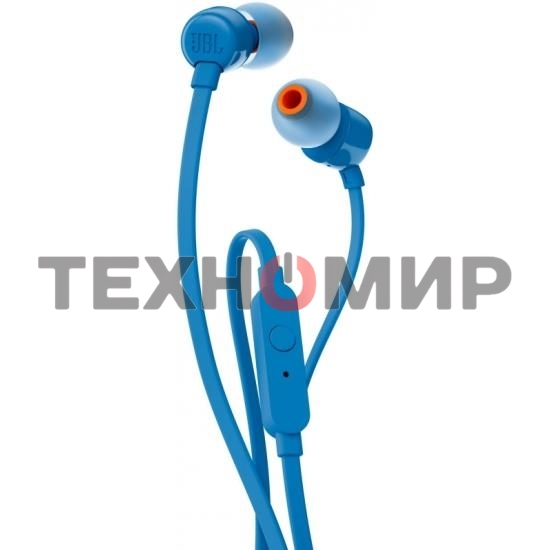 Наушники JBL Tune 110, 3.5 мм, внутриканальные, синий