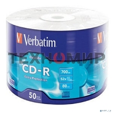 Диск CD-R Verbatim 700 Mb, 52x, Shrink (50), DataLife (50/600)