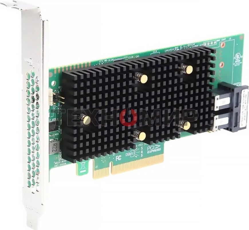 Контроллер MegaRAID 9440-8i SGL (05-50008-02), PCIe 3.1 x8 LP, SAS/SATA/NVMe, RAID 0,1,5,6,10,50,60, 8port(2 * int SFF8643), 3408 IOC