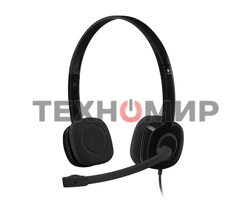 Гарнитура проводная Logitech Headset H151 Stereo черный