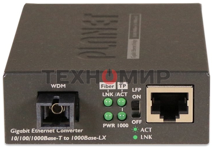 GT-806B60 Медиаконвертер 10/100/1000Base-T to WDM Bi-directional Fiber Converter - 1550nm - 60KM
