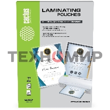 Пленка для ламинирования Cactus 100мкм A3 (25шт) глянцевая 426x303мм CS-LPGA310025