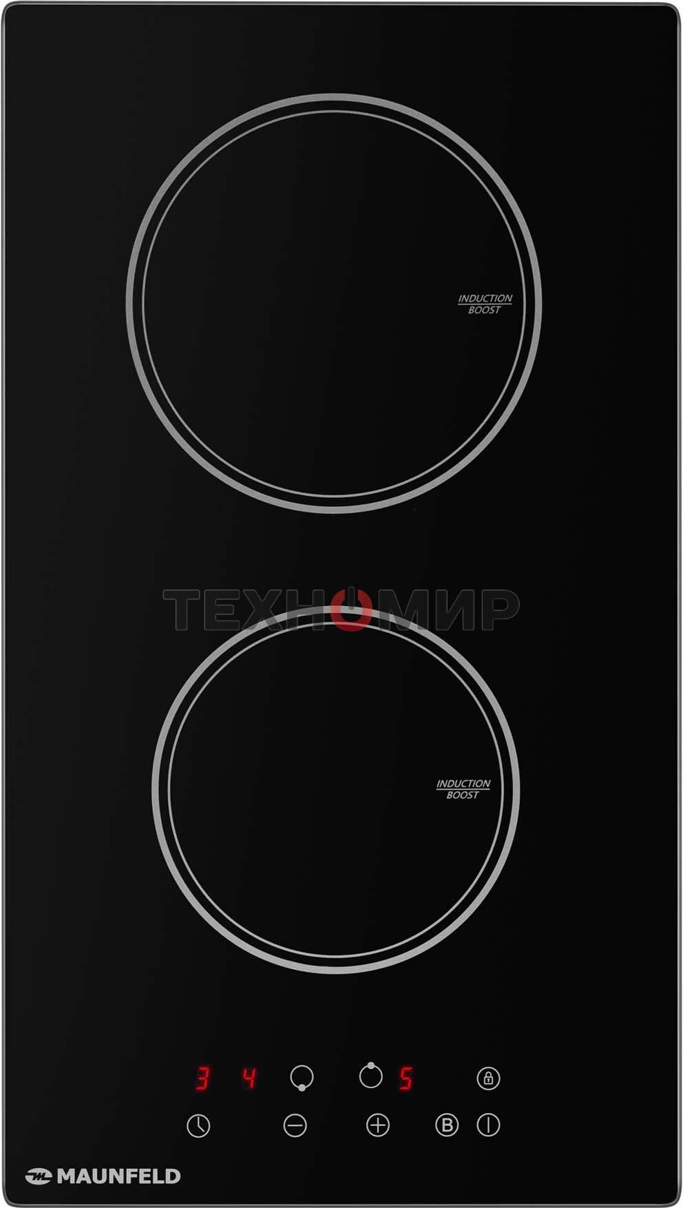 Индукционная варочная панель Maunfeld AVI292BK, конфорок: 2 шт., стеклокерамика, независимая, черный