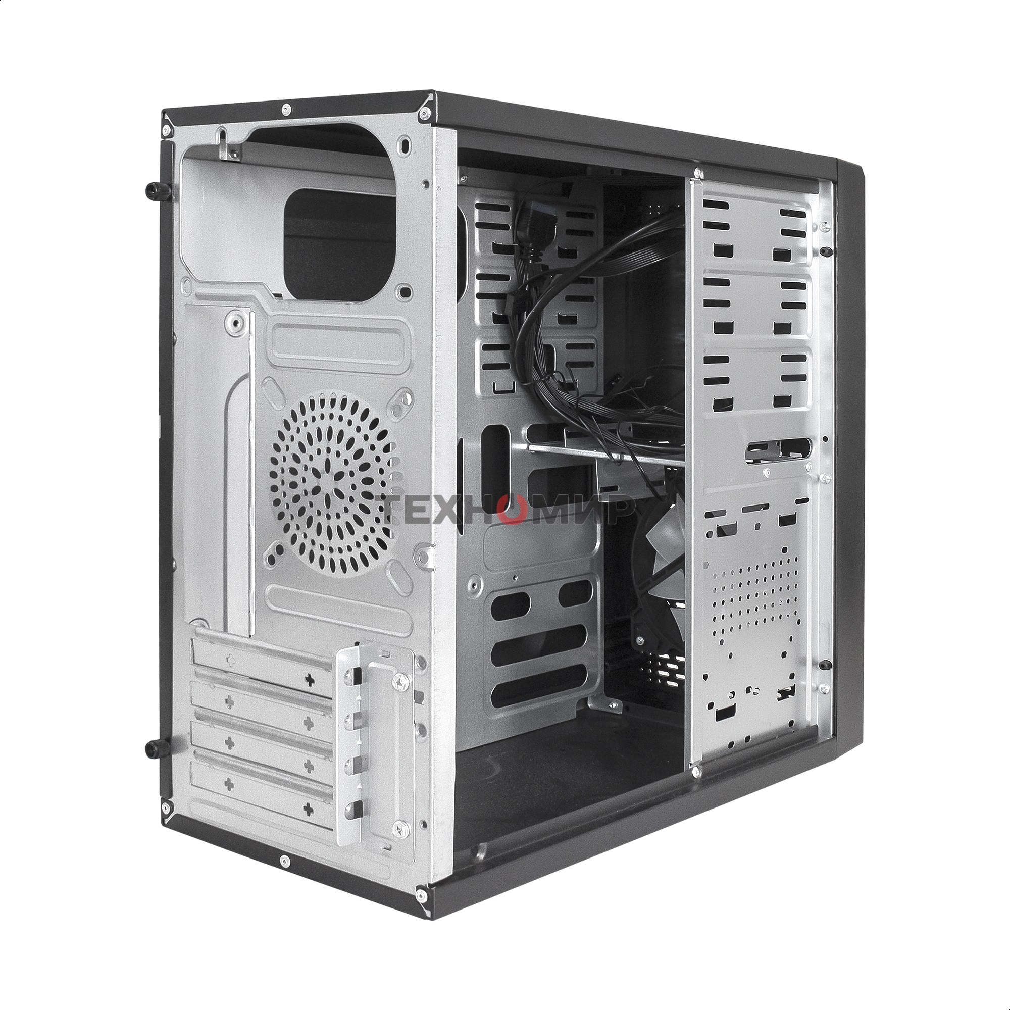 Компьютерный корпус Minitower ExeGate mEVO-7807-NPX600 (mATX, БП 600NPX 12см, 1хUSB+1хUSB 3.0, черный 1x12см с RGb подсветкой)