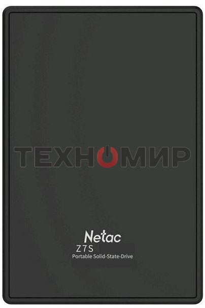 Внешний SSD Netac Z7S, 2TB, USB 3.2 Gen 1 Type-A, R/W 550/480, черный