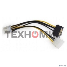 Разветвитель питания Cablexpert CC-PSU-82, Molex+SATA->PCI-Express 8pin, для подключения в/к PCI-Е (8pin) к б/п ATX