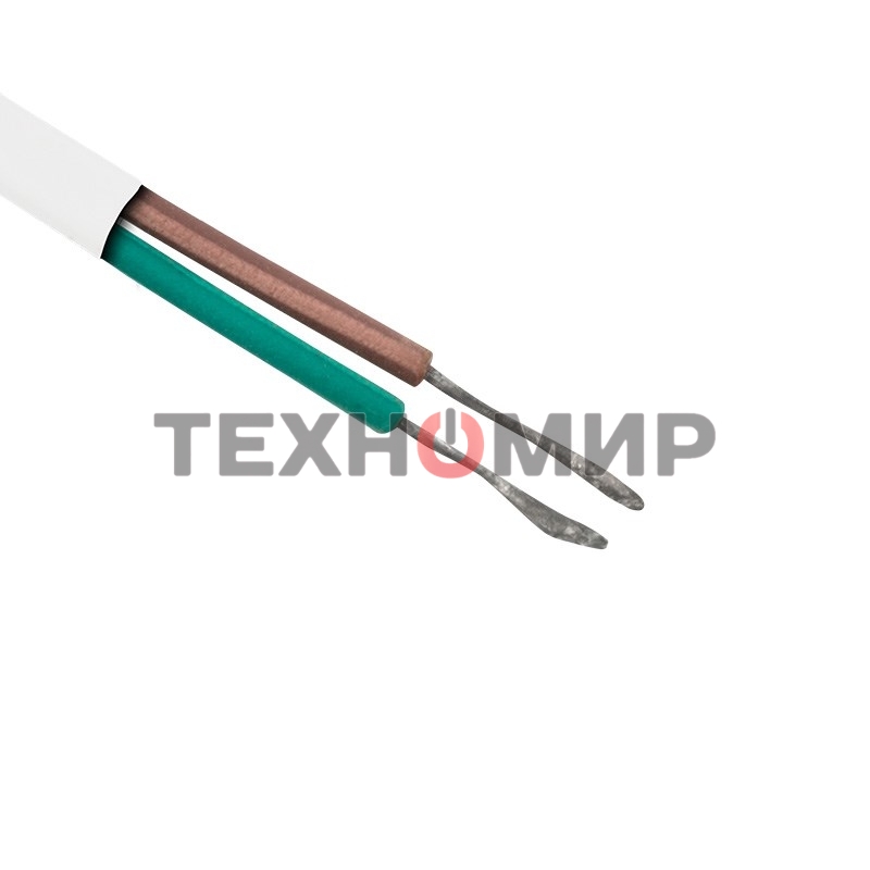 Шнур сетевой Rexant вилка плоская без розетки, кабель 2x0.5 мм², длина 1,5 м., белый