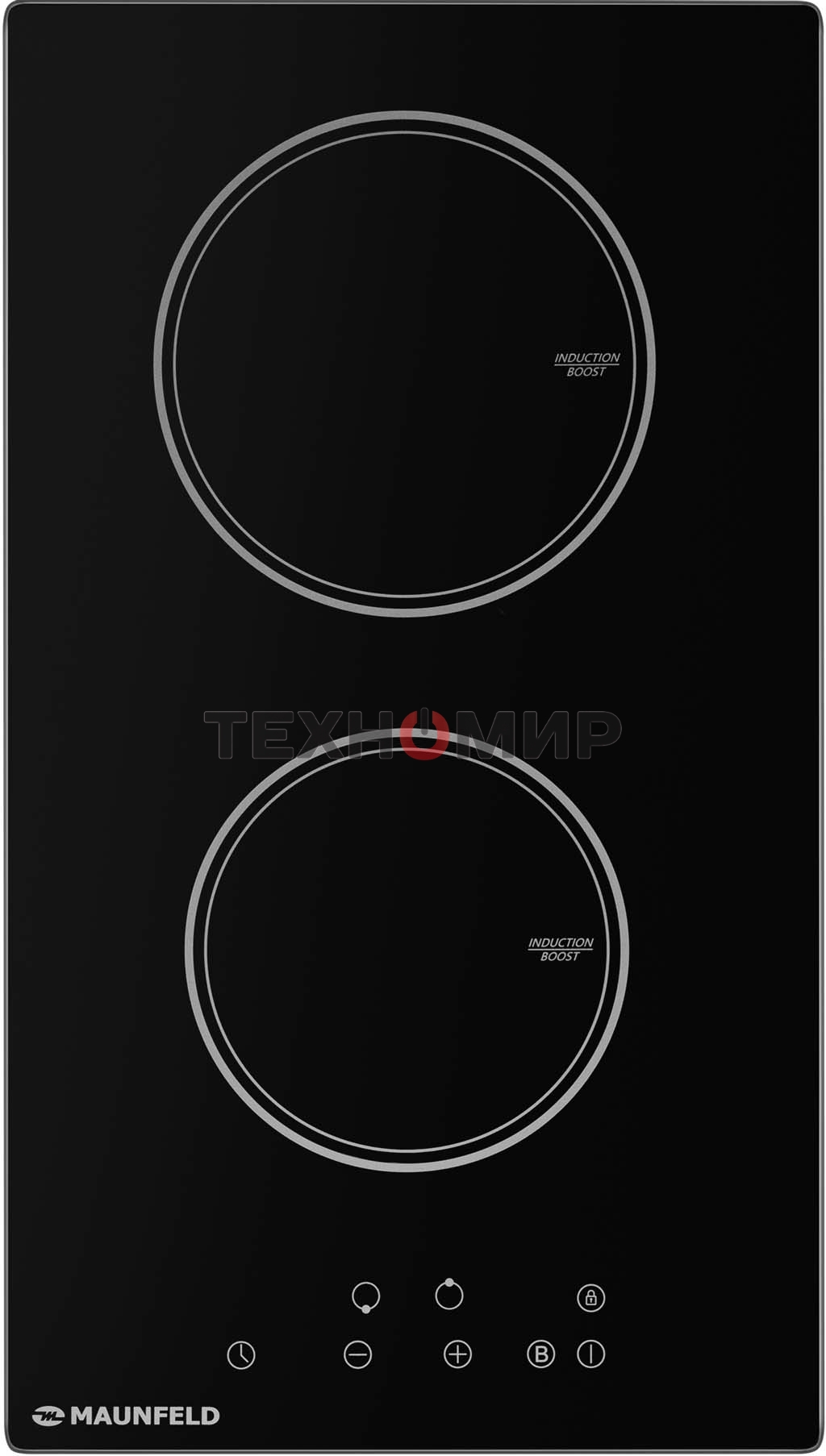 Индукционная варочная панель Maunfeld AVI292BK, конфорок: 2 шт., стеклокерамика, независимая, черный
