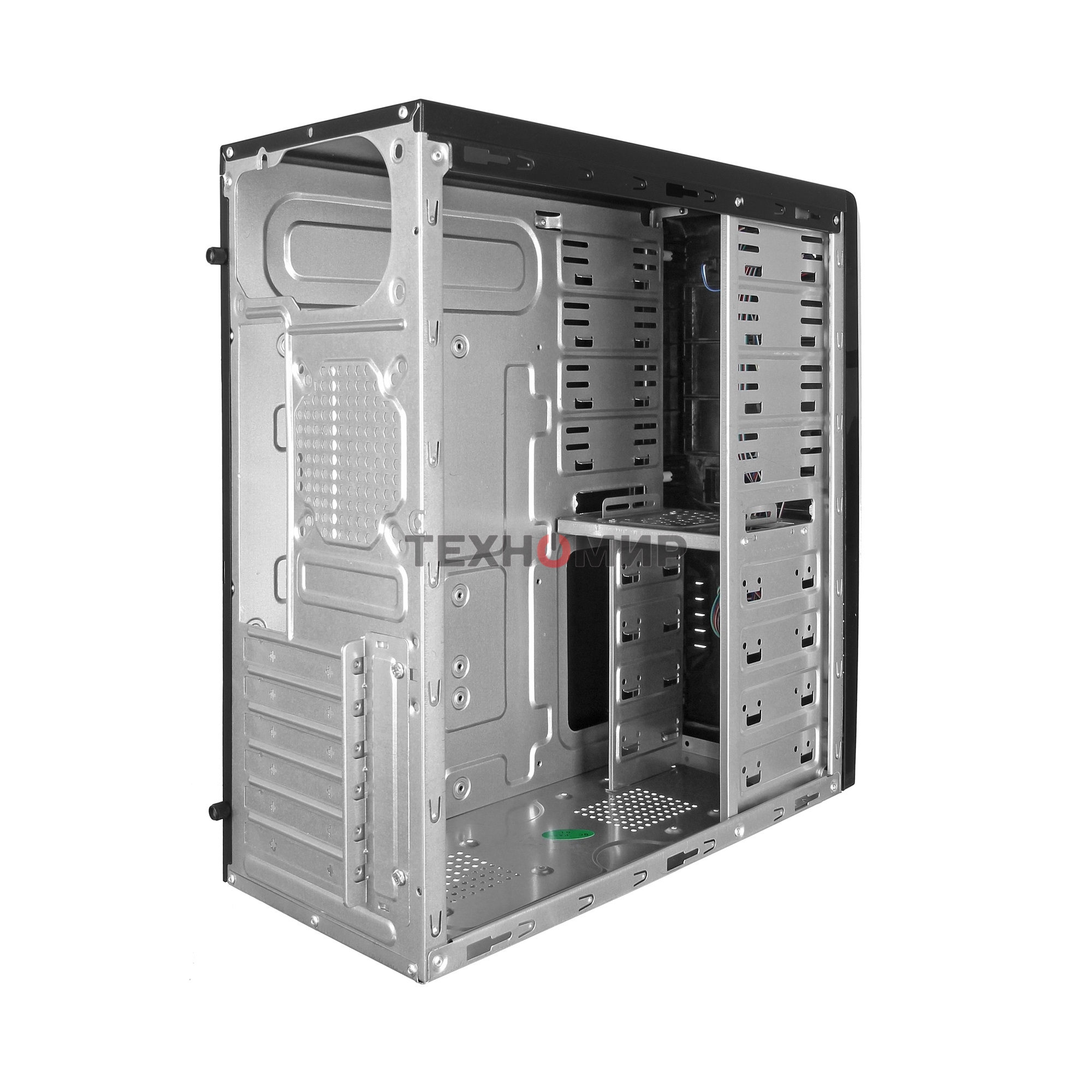 Компьютерный корпус Miditower ExeGate CP-601 Black, ATX, (CP500W, 80мм), 2хUSB, Audio