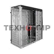 Компьютерный корпус Miditower ExeGate CP-601 Black, ATX, (CP500W, 80мм), 2хUSB, Audio