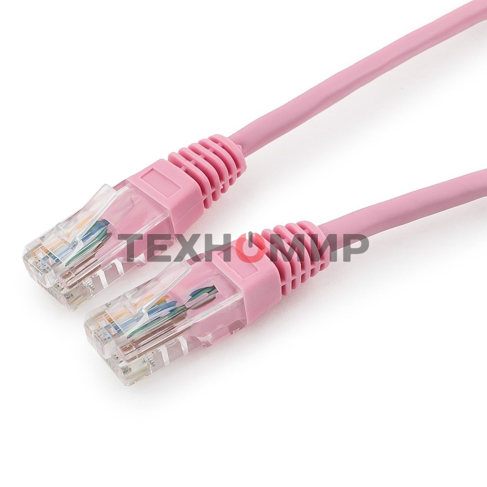 Патч-корд UTP Cablexpert cat.5e, 0.5м, литой, многожильный, розовый
