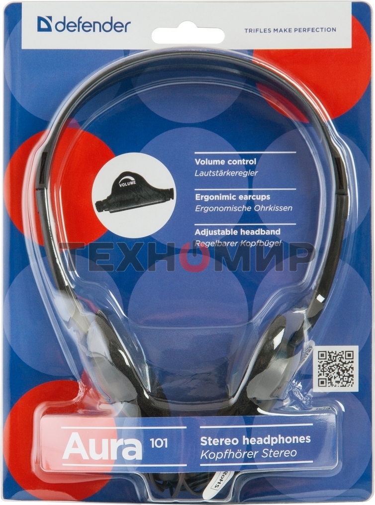 Нaушники Defender AURA 101 черный