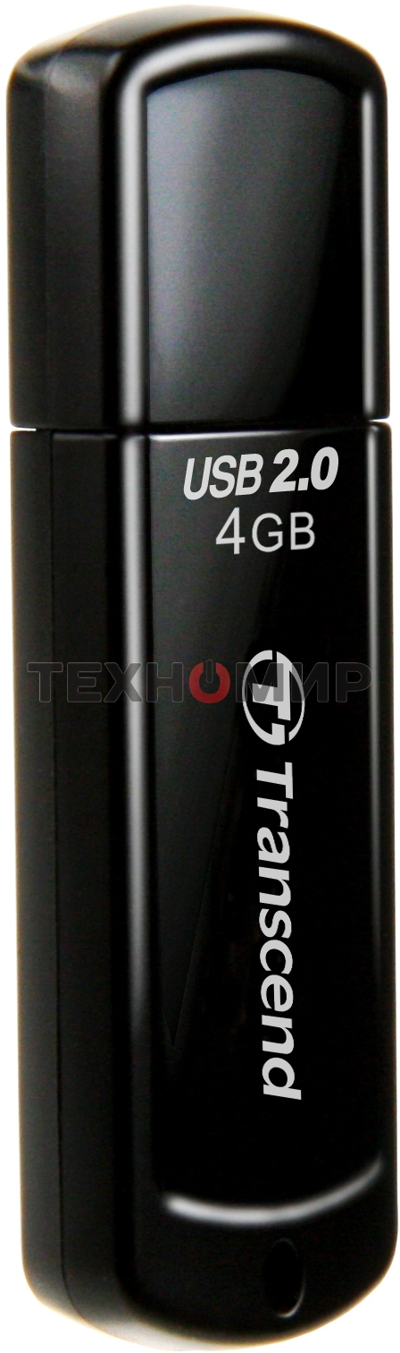 Флешка USB Transcend JetFlash 350 (TS4GJF350), 4Gb, USB 2.0, R/W 12/5, черный